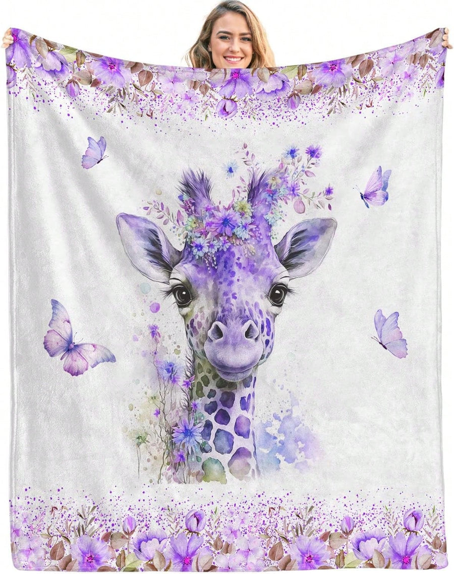 Giraffe Blanket For Women -Throw Blanket For Couch Bed Sofa Inches.Small Blanket, Soft And Skin Friendly, Warm And Cozy.